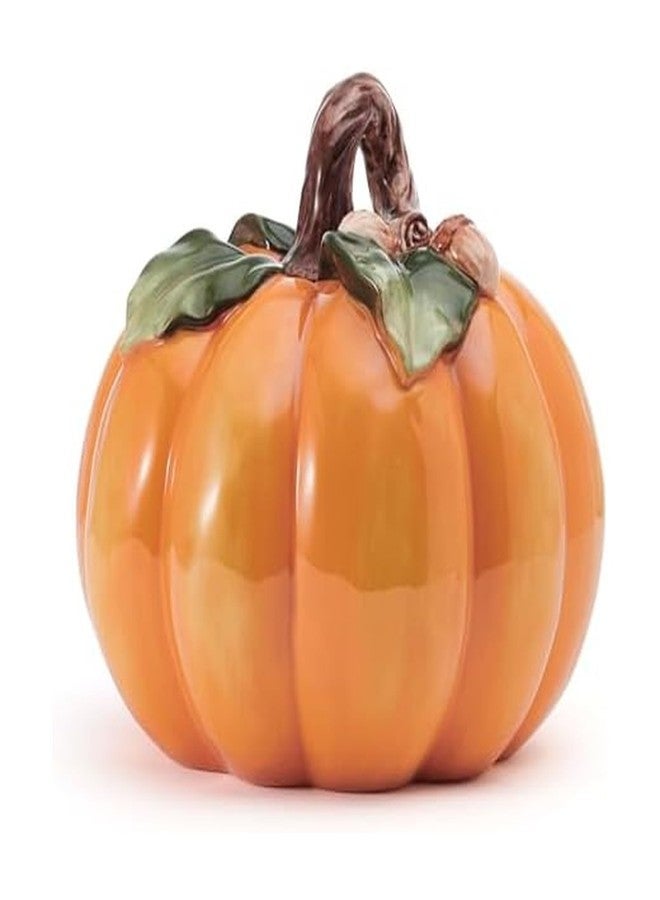 Fitz & Floyd Fitz and Floyd Harvest Halloween Pumpkin Ceramic Figurine, 7.5 inch - Image 1